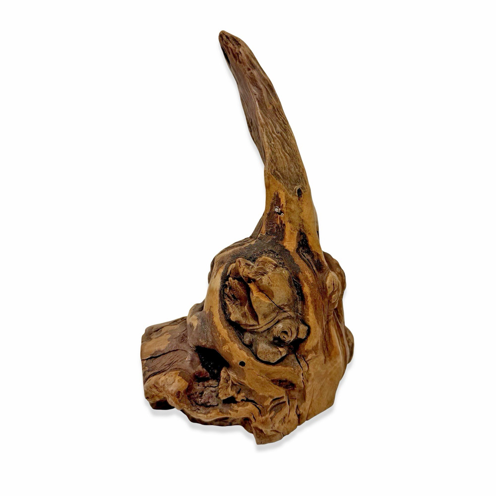 Vintage Natural Wood Burl Sculpture MCM Organic Driftwood Root Art Décor